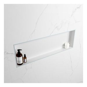 Wandnis Solid Surface Easy | In- en opbouw | 30x90x8 cm | 1 vak | Clay/Talc