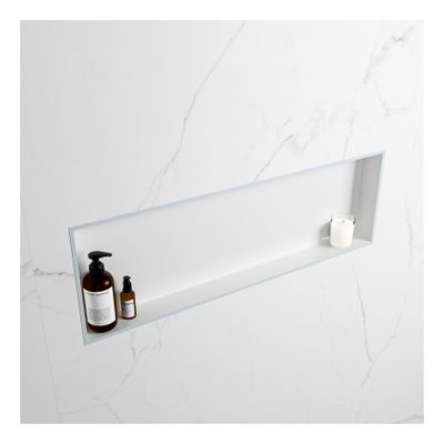 Wandnis Solid Surface Easy | In- en opbouw | 30x90x8 cm | 1 vak | Clay/Talc
