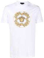 Versace t-shirt en coton biologique à imprimé Medusa - Blanc