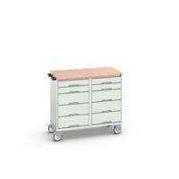 Bott Verso Mobiele Kast | 1050x600x980mm | 10 Laden | MPX Top | RAL 7035 - 16927101.16