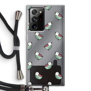 Vogeltjes: Samsung Galaxy Note 20 Ultra / Note 20 Ultra 5G Transparant Hoesje met koord