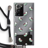 Vogeltjes: Samsung Galaxy Note 20 Ultra / Note 20 Ultra 5G Transparant Hoesje met koord