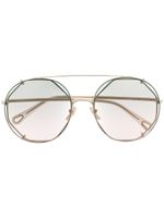 Chloé Eyewear lunettes de soleil à monture oversize - Or