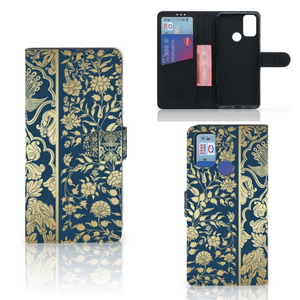 Alcatel 1S (2021) Hoesje Beige Flowers