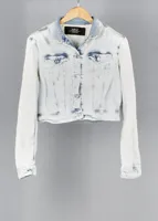 Replay Light Blue vintage denim jacket in size M for Unisex