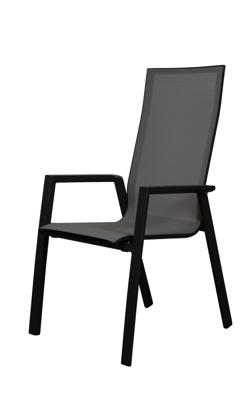 Qopps Kinda dining tuinstoel hoge rug mat royal Grey