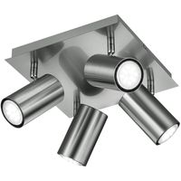 LED Plafondspot - Trion Mary - GU10 Fitting - 4-lichts - Vierkant - Mat Nikkel - Aluminium - thumbnail