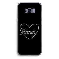 Friends heart black: Samsung Galaxy S8 Plus Transparant Hoesje