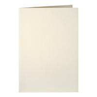 Correspondentiekaart Papicolor dubbel 105x148mm metallic ivoor pak à 6 stuks