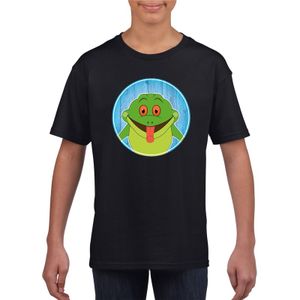 T-shirt kikker zwart kinderen