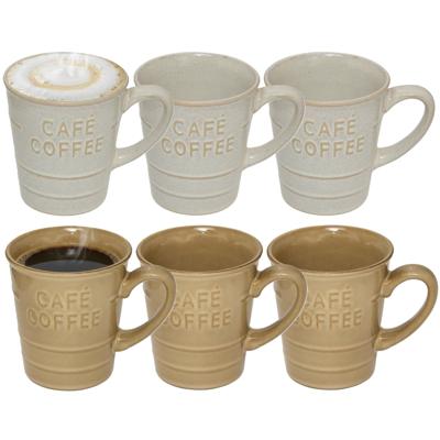 Secret de gourmet Koffiemokken - 6x stuks - 200 ml - kleuren gemixt Secret de gourmet Koffiemokken - 6x stuks - 200 ml - kleuren gemixt