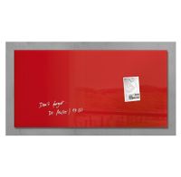 Glasbord Sigel magnetisch 910x460x15mm rood