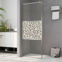 Inloopdouchewand met stenenmotief 100x195 cm ESG-glas - thumbnail