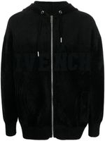 Givenchy hoodie zippé à logo imprimé - Noir - thumbnail