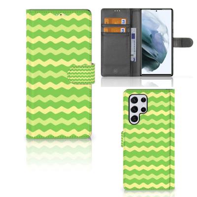 Samsung Galaxy S22 Ultra | Telefoon Hoesje | Waves Green