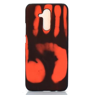 Plakken skin + PC thermische sensor verkleuring Case voor Huawei mate 20 Lite (zwart rood)