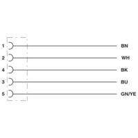 Phoenix Contact 1454422 Sensor/actuator aansluitkabel Aantal polen (sensoren): 5 5.00 m 1 stuk(s)