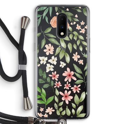 Botanical sweet flower heaven: OnePlus 7 Transparant Hoesje met koord