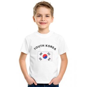 Wit kinder t-shirt Zuid Korea XL (158-164)  -