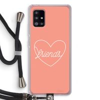 Friends heart: Samsung Galaxy A51 5G Transparant Hoesje met koord