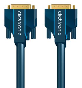 ClickTronic 1m DVI-D Connection DVI kabel Blauw