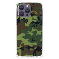 iPhone 15 Pro Max Doorzichtige Silicone Hoesje Army Dark