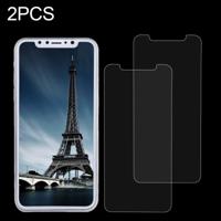 2 stuks voor iPhone X 0 26 mm 9H oppervlakte hardheid explosieveilige Non-full Screen getemperd glas scherm Film