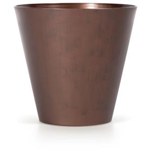 Bloempot/plantenpot voor buiten - kunststof - brons/cortenstaal look - D20 x H19 cm - 3,5 liter