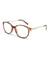 Spectrum leesbril havanna/ goud 2.00 klassiek rond