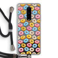 Pink donuts: OnePlus 8 Transparant Hoesje met koord