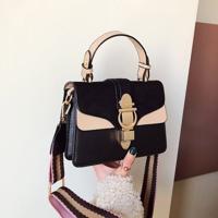 Vrouwen lederen handtassen schoudertassen luxe design Cross Body portemonnees (zwart)