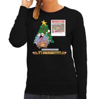 Foute Kersttrui/sweater voor dames -doomsday - zwart - kalkoen - kerstfeest Foute Kersttrui/sweater voor dames -doomsday - zwart - kalkoen - kerstfeest