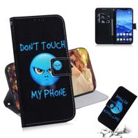 Woede patroon gekleurde tekening horizontale Flip lederen case voor Huawei mate 20 lite met houder & card slots & portemonnee