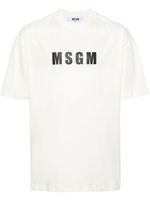 MSGM t-shirt en coton à logo imprimé - Tons neutres - thumbnail