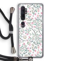 Sierlijke bloemen: Xiaomi Mi Note 10 Transparant Hoesje met koord