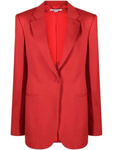 Stella McCartney blazer en laine à simple boutonnage - Rouge