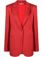 Stella McCartney blazer en laine à simple boutonnage - Rouge