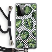 Geometrische jungle: Samsung Galaxy A72 5G Transparant Hoesje met koord
