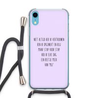 Zelfvertrouwen: iPhone XR Transparant Hoesje met koord
