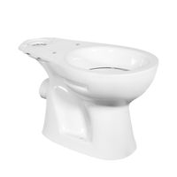 Toiletpot Staand BWS Aqua Met Sproeier Muur Aansluiting Wit - thumbnail