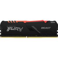 Kingston FURY Beast RGB Werkgeheugenset voor PC DDR4 16 GB 2 x 8 GB 3000 MHz 288-pins DIMM CL15 KF430C15BBAK2/16