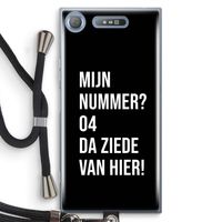 Da ziede van hier - Zwart: Sony Xperia XZ1 Transparant Hoesje met koord
