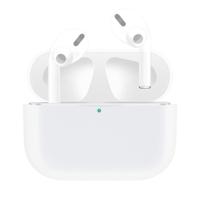 Voor AirPods Pro effen kleur silicone oortelefoon beschermhoes (wit)
