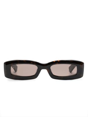 Études Studio lunettes de soleil Echange à monture rectangulaire - Marron