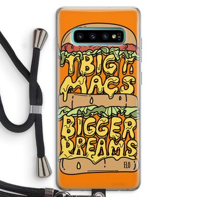 Big Macs Bigger Dreams: Samsung Galaxy S10 Plus Transparant Hoesje met koord