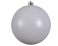 Kerstbal plastic glans dia20cm winterwit - Decoris - thumbnail