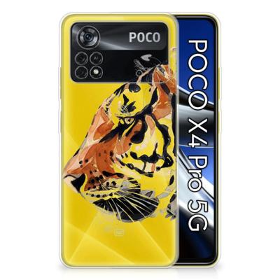 Smartphone hoesje Xiaomi Poco X4 Pro 5G Watercolor Tiger