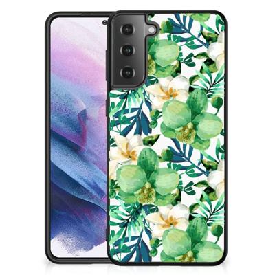 Samsung Galaxy S21 Plus Bloemen Hoesje Orchidee Groen