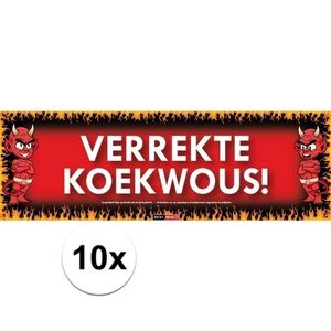 10x Sticky Devil stickers tekst Verrekte koekwous!