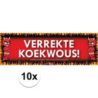 10x Sticky Devil stickers tekst Verrekte koekwous! - thumbnail